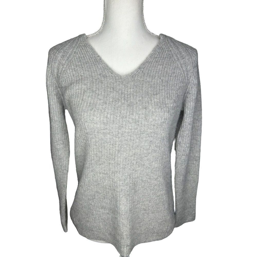 Allaway Womens 100% Cashmere Gray Sweater Sz Small Winter Cozy
